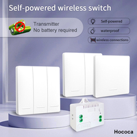 New Household Waterproof Self Powered Lamp Switch Without Battery Rf433 1/2/3 Gang Wireless Remote Control Switches