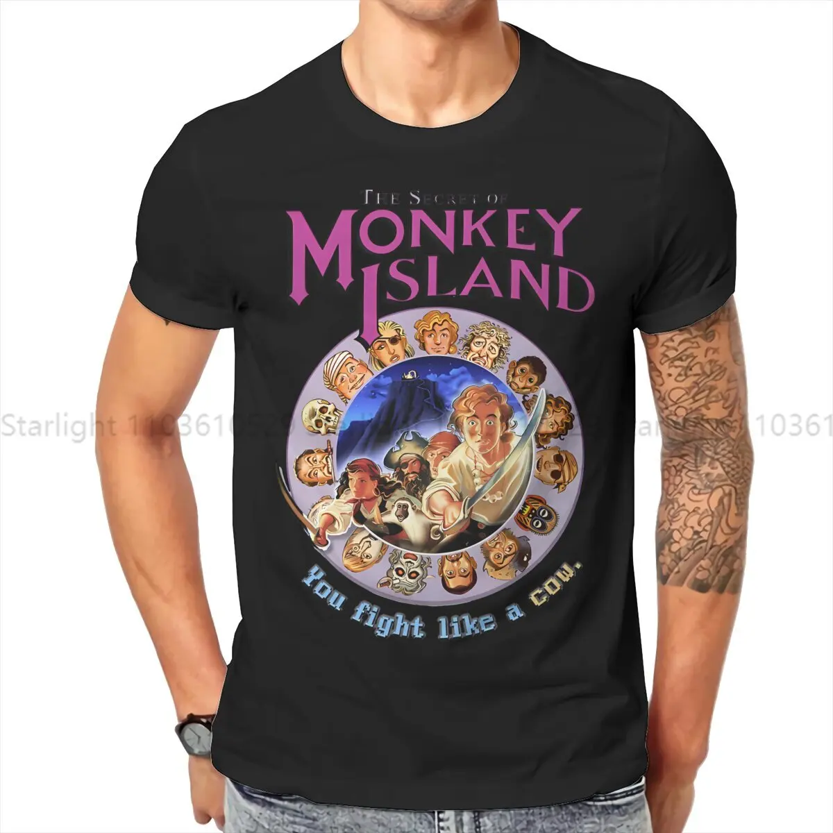 Secret Of Monkey Island TShirt For Male Commodore C64 Clothing Novelty T Shirt Comfortable