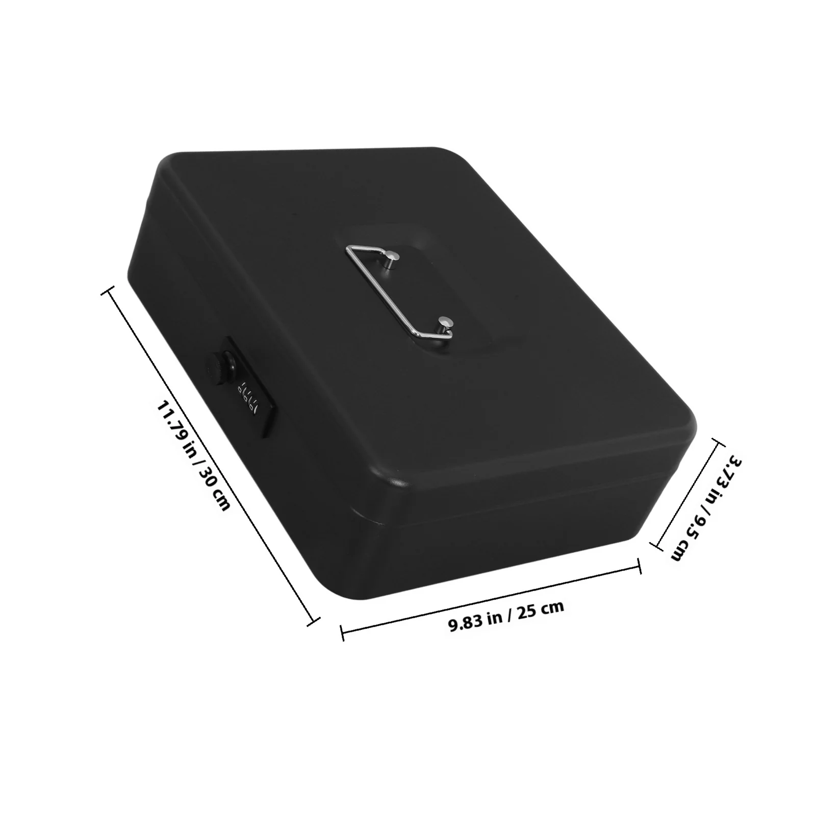 Heavy Duty Cash Box Lockable Iron Money Container for Adults Password Protected Piggy Bank Rust Resistant Surface