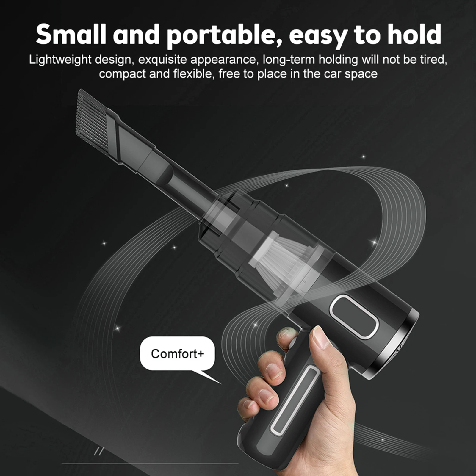 Handheld Wireless Car Vacuum Cleaner 29000Pa Mini Blower for PC Household Cleaning