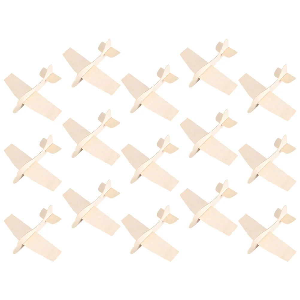 

15 Pcs Blank Wood Aircraft Ornaments Kids Birthday Gift Crafts Wooden Airplane Child