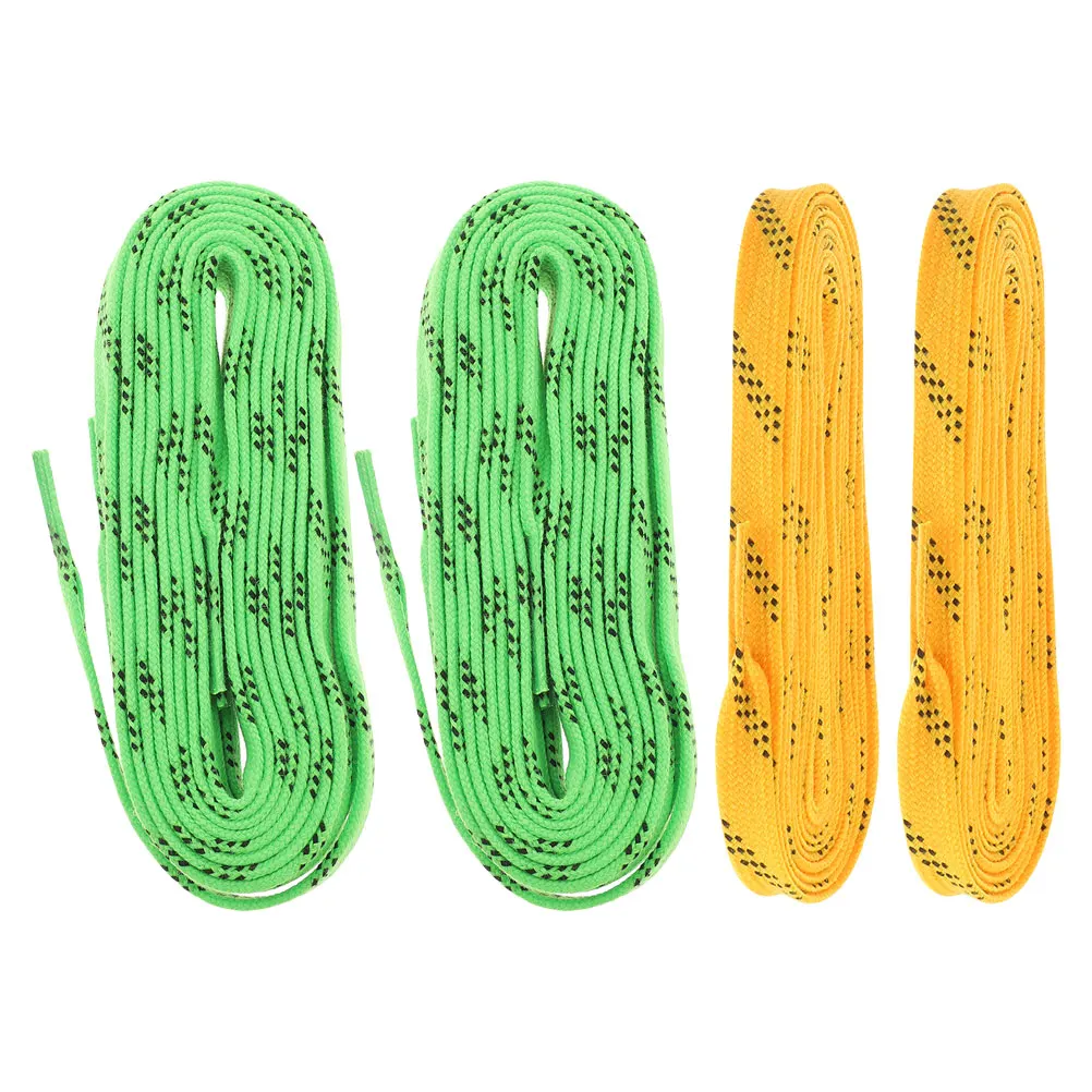 

4pcs Waxed Hockey Ice Heavy Duty Anti-Freeze Durable Long For Ice Hockey Skiing Hiking Mountaineering Figure Snowboard Skate