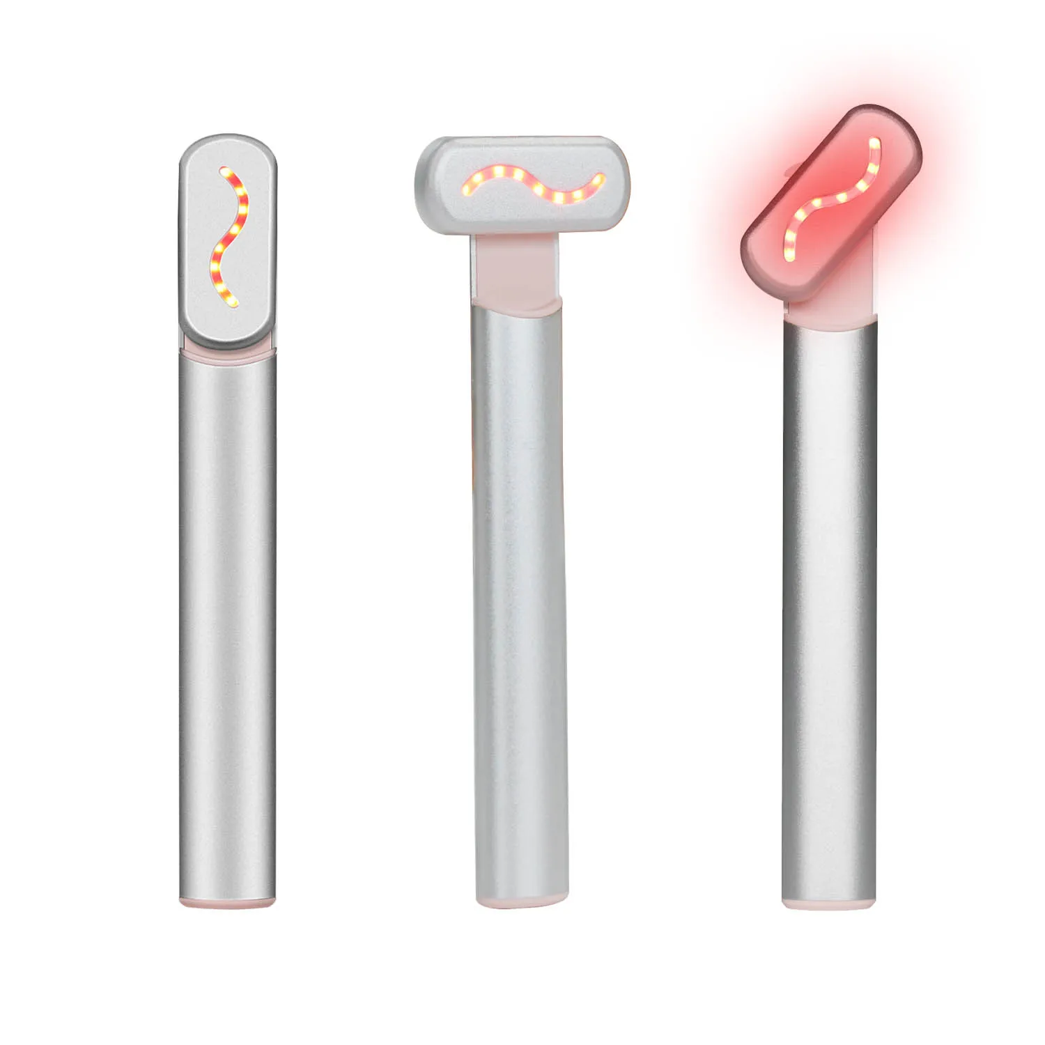 Dispositivo per il lifting del viso a microcorrente EMS Bacchetta per il viso a luce rossa Massaggiatore per il collo degli occhi Rafforzamento della pelle Strumento di bellezza per la cura della pelle antirughe