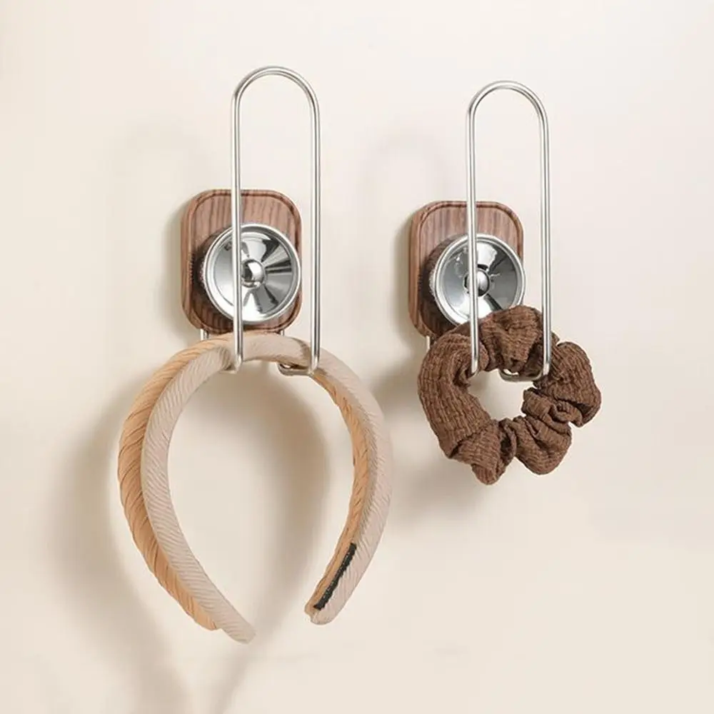 

Practical No-Punch Suction Cup Hook Wall Mounted Space Saving Headband Holder Seamless Headband Storage Rack Living Room