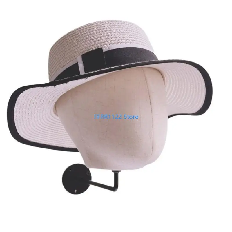 Y1UF Professional Head Wall Hook Hat Display Rack Hat Storage for Stylists