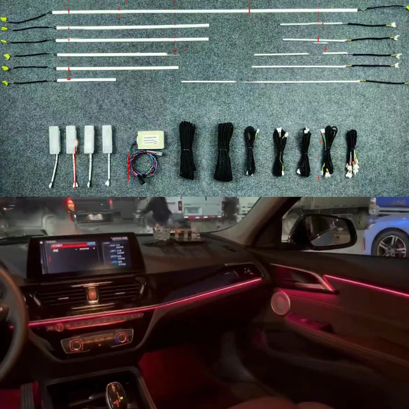 Fit For Bmw 1 series 2 series F20 F21 F22 F23 Led Ambient Light Decorative Atmosphere through central LED bar