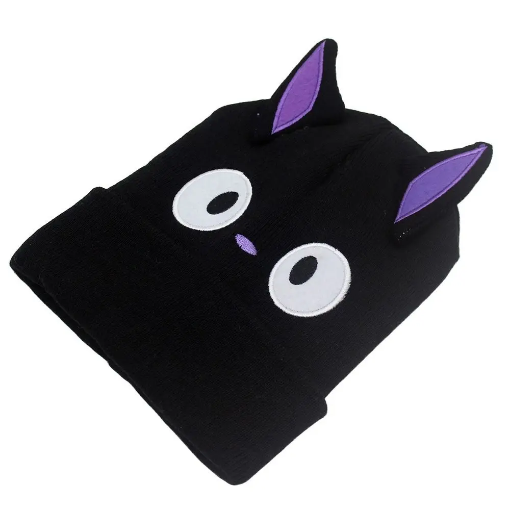 Anime Black Cat Beanie Cute Cartoon Wool Blends Cosplay Hat Soft Warm Winter Warm Knitted Cap Hat