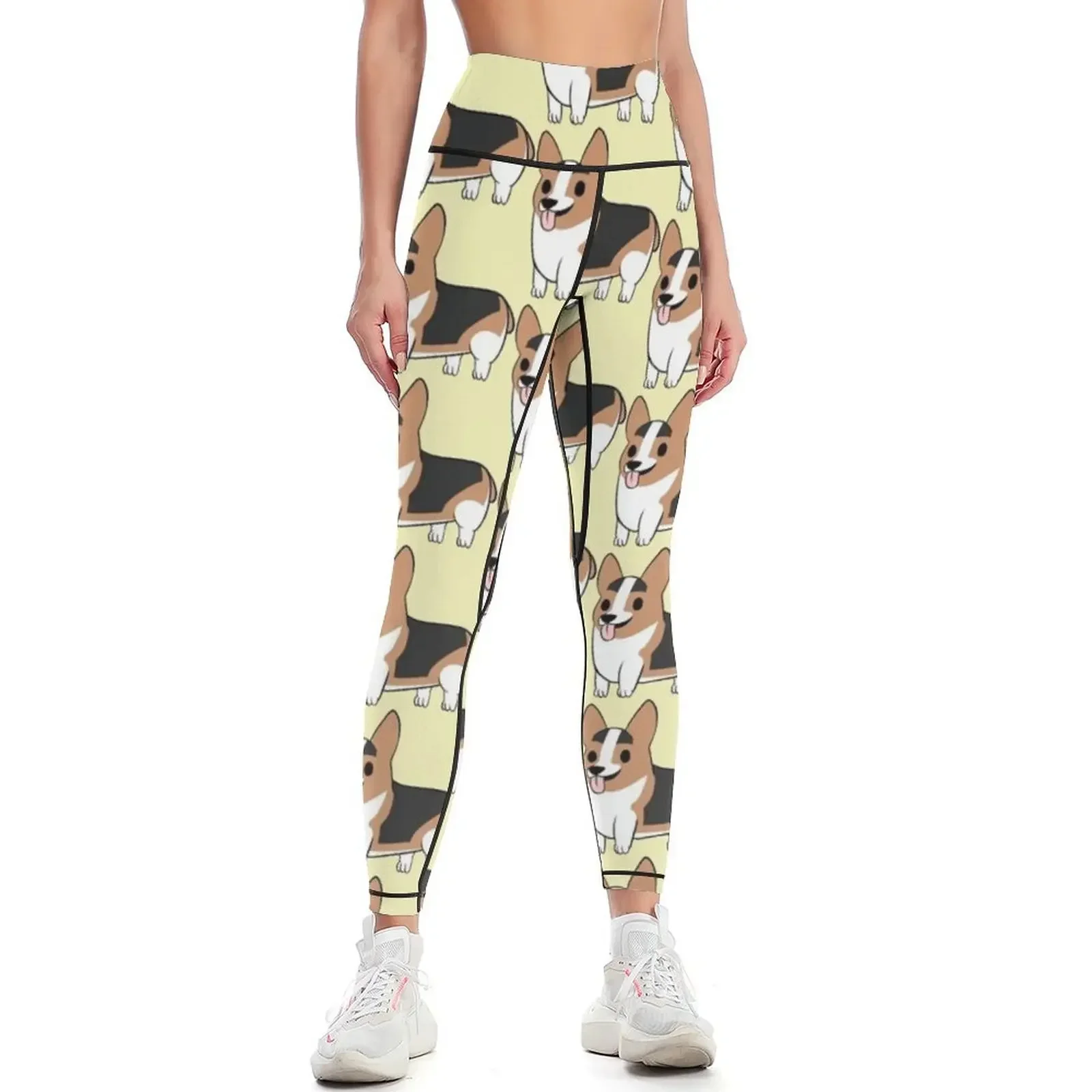 

Redhead Tricolor Corgi Leggings Fitness clothing Women's sportswear flared sporty woman push up Womens Leggings
