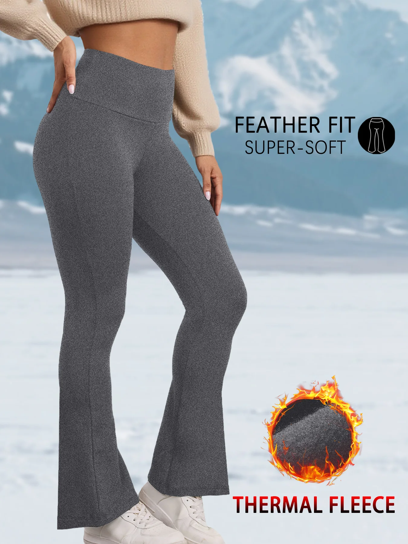 

Women's Super Soft Flare Pants High Waisted Tummy Control Workout Yoga Leggings Bell Bottoms
