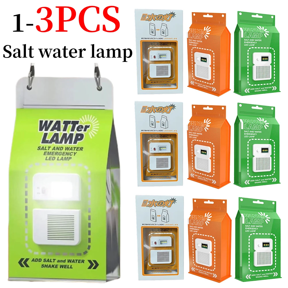 Salt Water Lamp Portable Outdoor Camping Light Reusable Waterproof Portable Energy Savin Lamp Picnic Fishing Camping Lantern