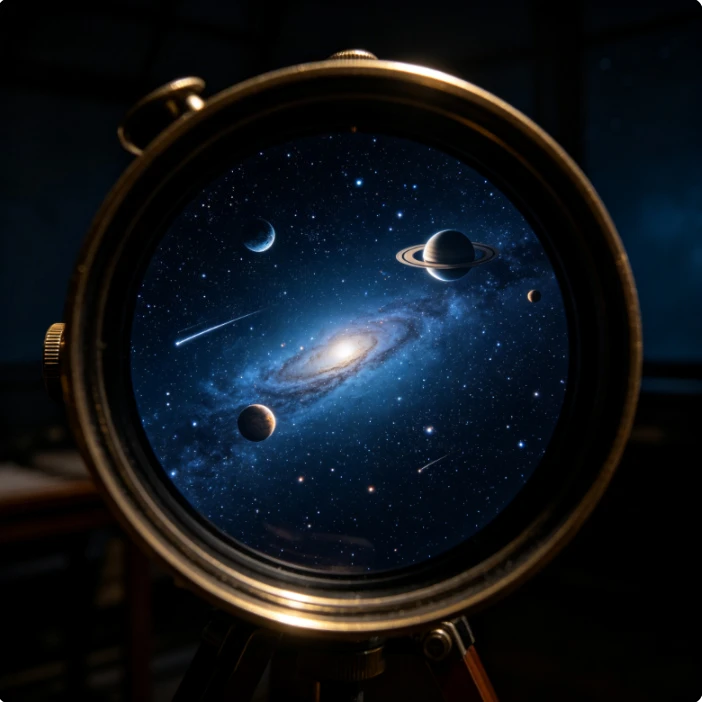 Space MOC 1:25 Telescope Assembly Toy Model, Suitable for Home Decoration and Adult Collection Gifts