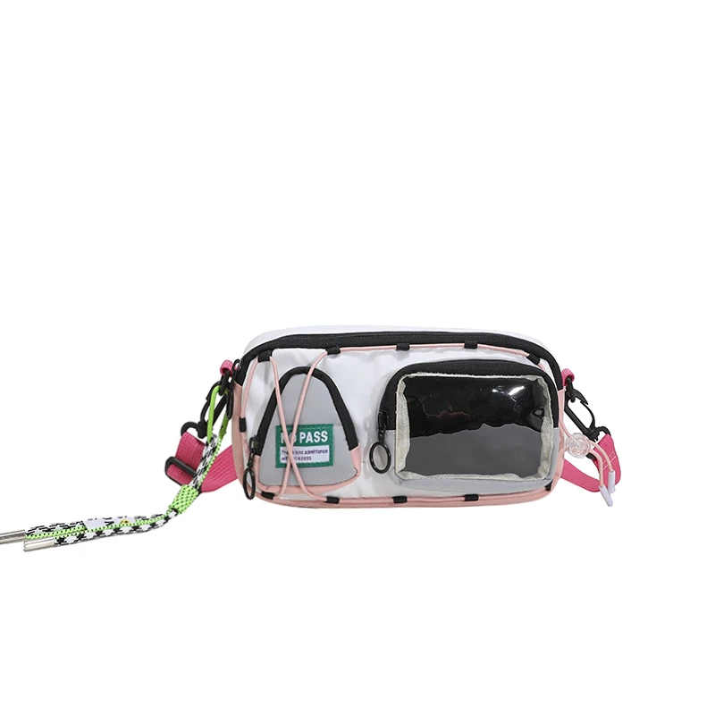 Japanese Small Food Ltabag Small Square Bag Girl Contrasting Color Sweet Cool Wind One Shoulder Crossbody Daily Millet Baby Bags