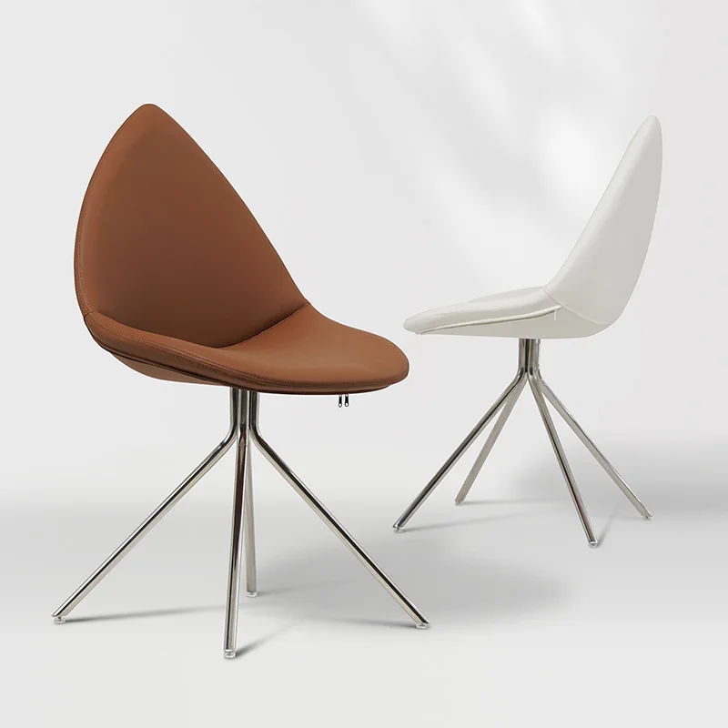 

Modern Internet celebrity ins makeup chair Italian water drop chair dining chair creative modeling simulation leather