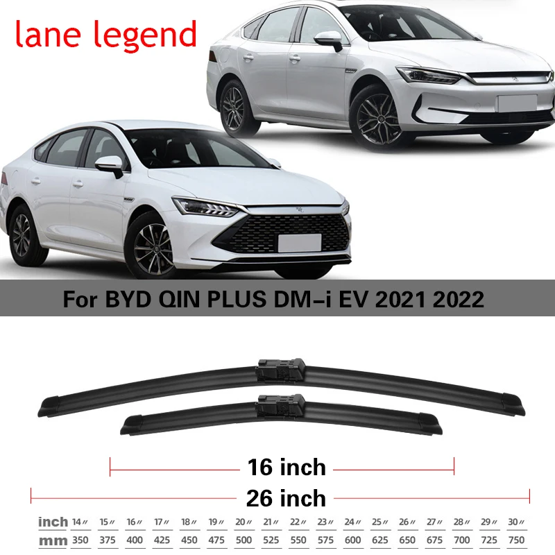 Wiper Blades For BYD QIN PLUS DM-i EV 2021 2022 Car Accessories Front Windscreen Wiper Blade Brushes Cutter Auto Goods 26\