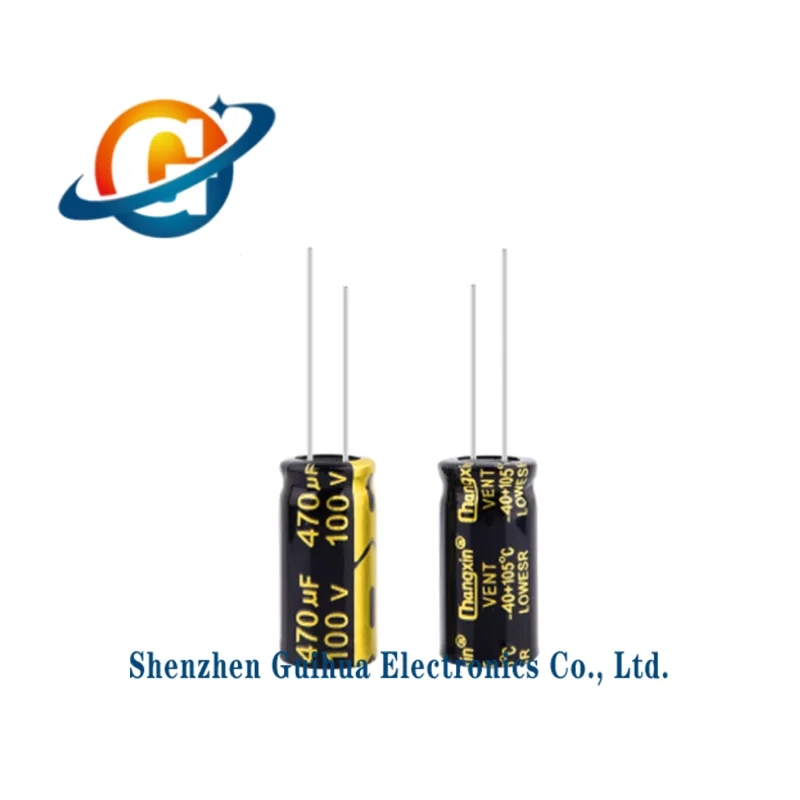 5pcs 100v470uf black gold high-frequency low resistance long-life electrolytic capacitor volume 13x25MM
