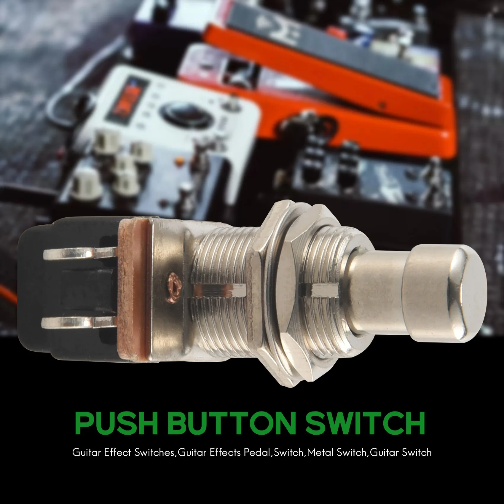 [828 Sale] Guitar Effects Pedal Box Momentary SPST Button Stomp Foot Switch Push Button Pack of 10