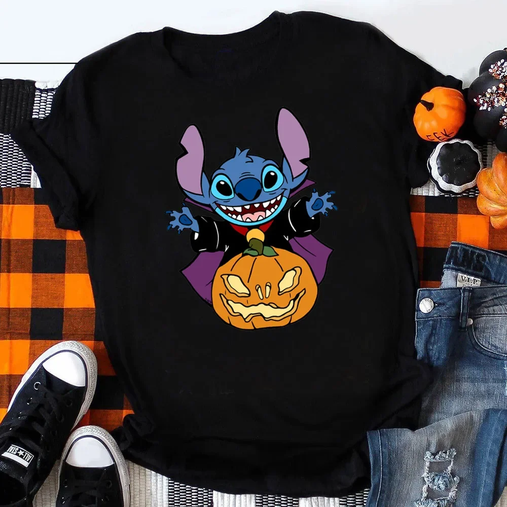 Mickey Print Halloween Children T-shirt Pumpkin Disneyland Summer Cotton Tshirt Boy Girl Clothing Harajuku Fashion Baby Top Tee