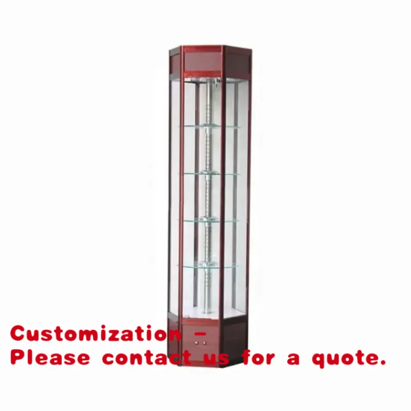 

custom.Rotating Glass Display showcase Glass Display Cabinet Model Display
