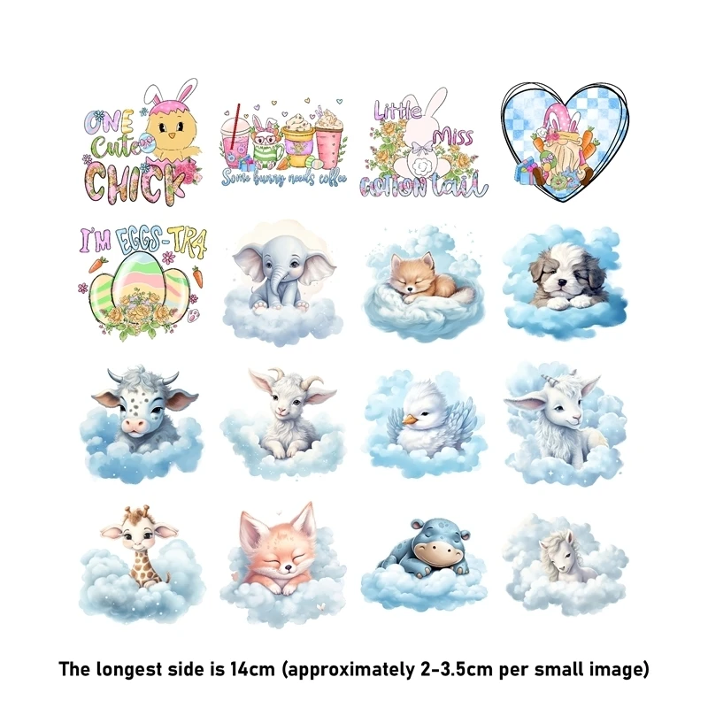 owl dinosaur flamingo heat transfer Hot stamping iron printing vinyl stickers T-shirt stickers DIYToy doll clothing decoration view 6