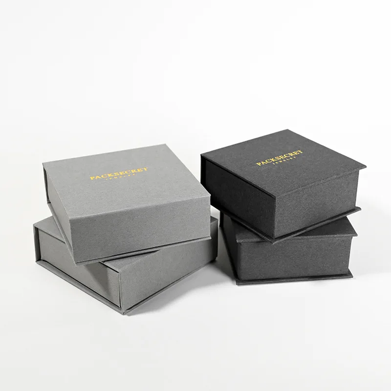 Custom Factory Trendy Magnetic Flip Jewelry Packaging Earring Jewelry Box Ring Jewelry Paper Box Necklace Storage