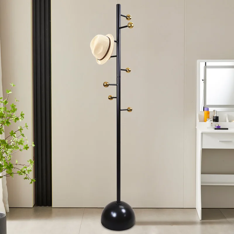 

Cream wind floor coat rack Internet celebrity creative vertical hanger household storage simple clothes hanging bag rack