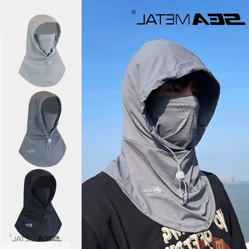 SEAMETAL Men Women Full Face Mask Breathable Long Neck Covers UV Protection Hat for Outdoor Hiking Motorcycle Fishing Accessorie