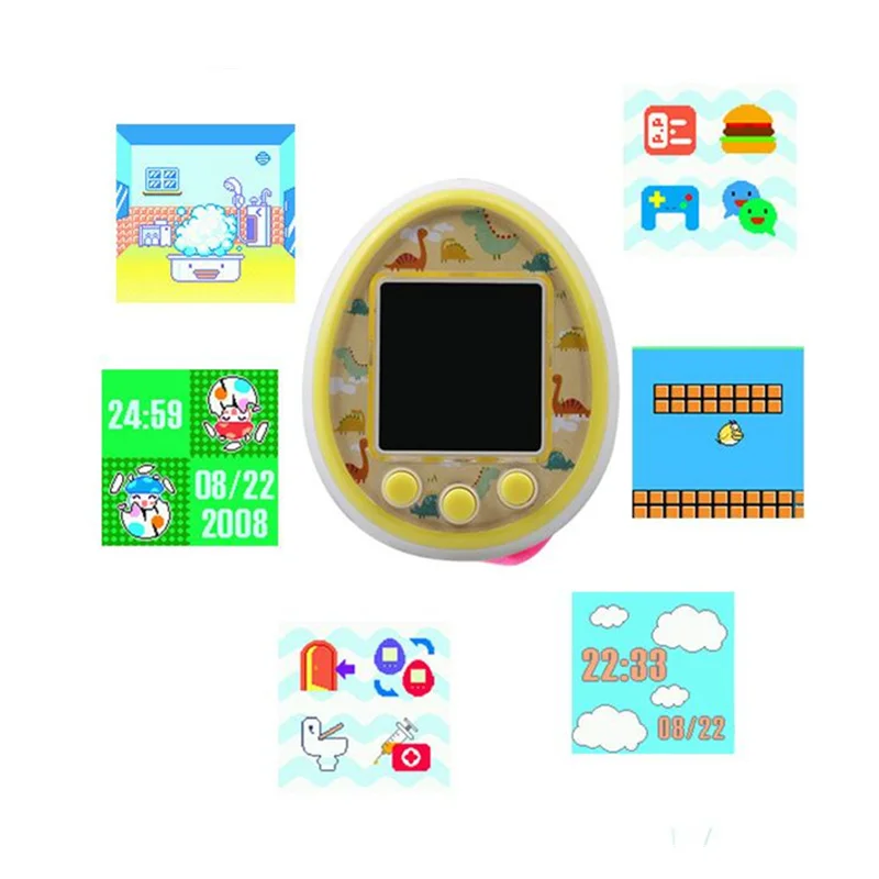 Game Funny Kids Electronic Pets USB Virtual Cyber Pet Interactive Toy Digital HD Screen E-pet Color Display