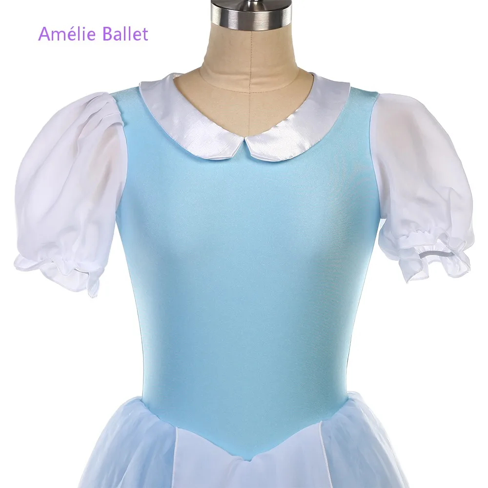 23147 Sky Blue Spandex Bodice with Layers Soft Tulle Tutu Skirt Girls & Women Stage Performance Dance Dresses