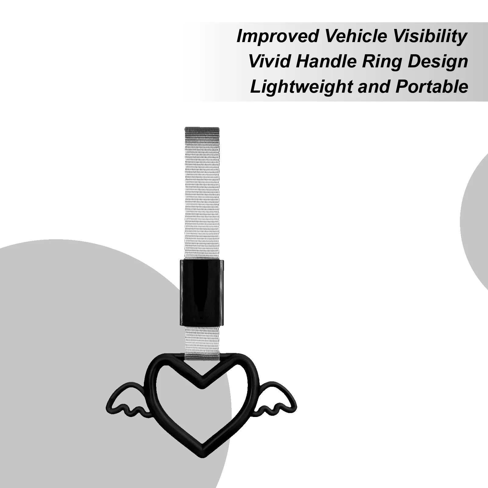 

Heart Shaped Hand Straps For Car Rear Bumper Warning Grab Handles Ring For Cars Interior Exterior Decoration Automotive