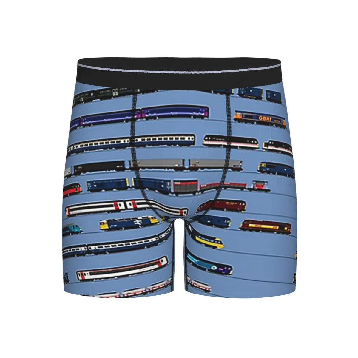 

Long Boxer Underpants Shorts British Trains Panties Men Comfortable Underwear for Homme Man Boyfriend Gifts