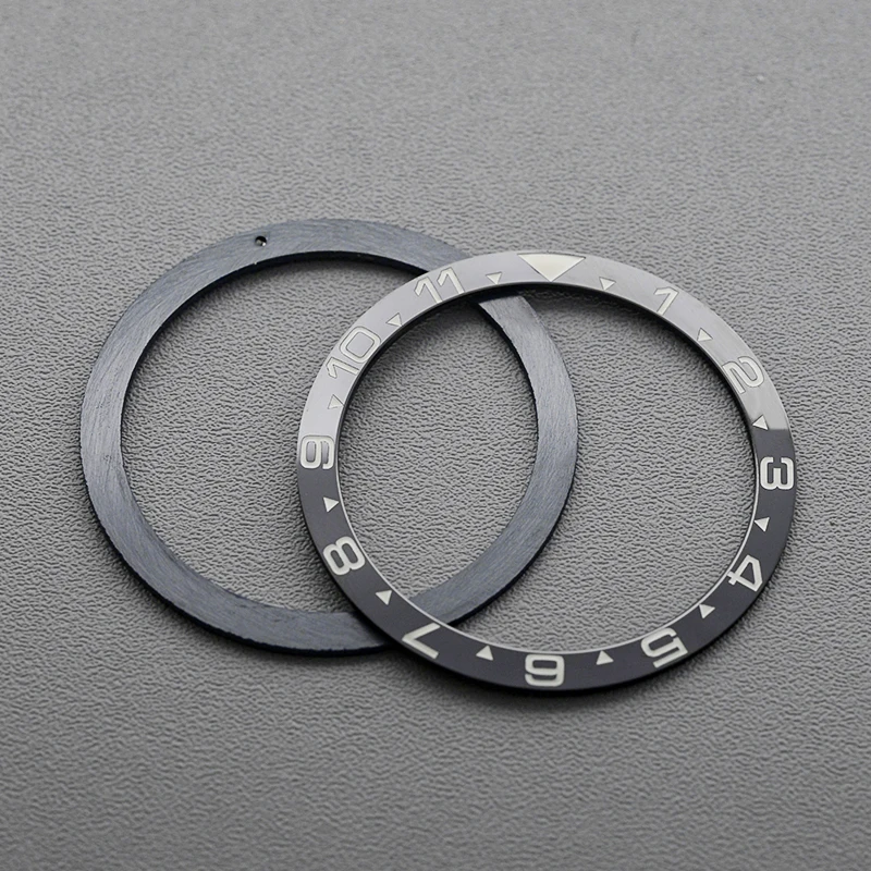 Flat Green Luminous Ceramic Bezel Insert 38mm X 31.5mm Bezel Replacement Watch Insert Ring for SKX007 SRPD SKX009 Watch Bezel