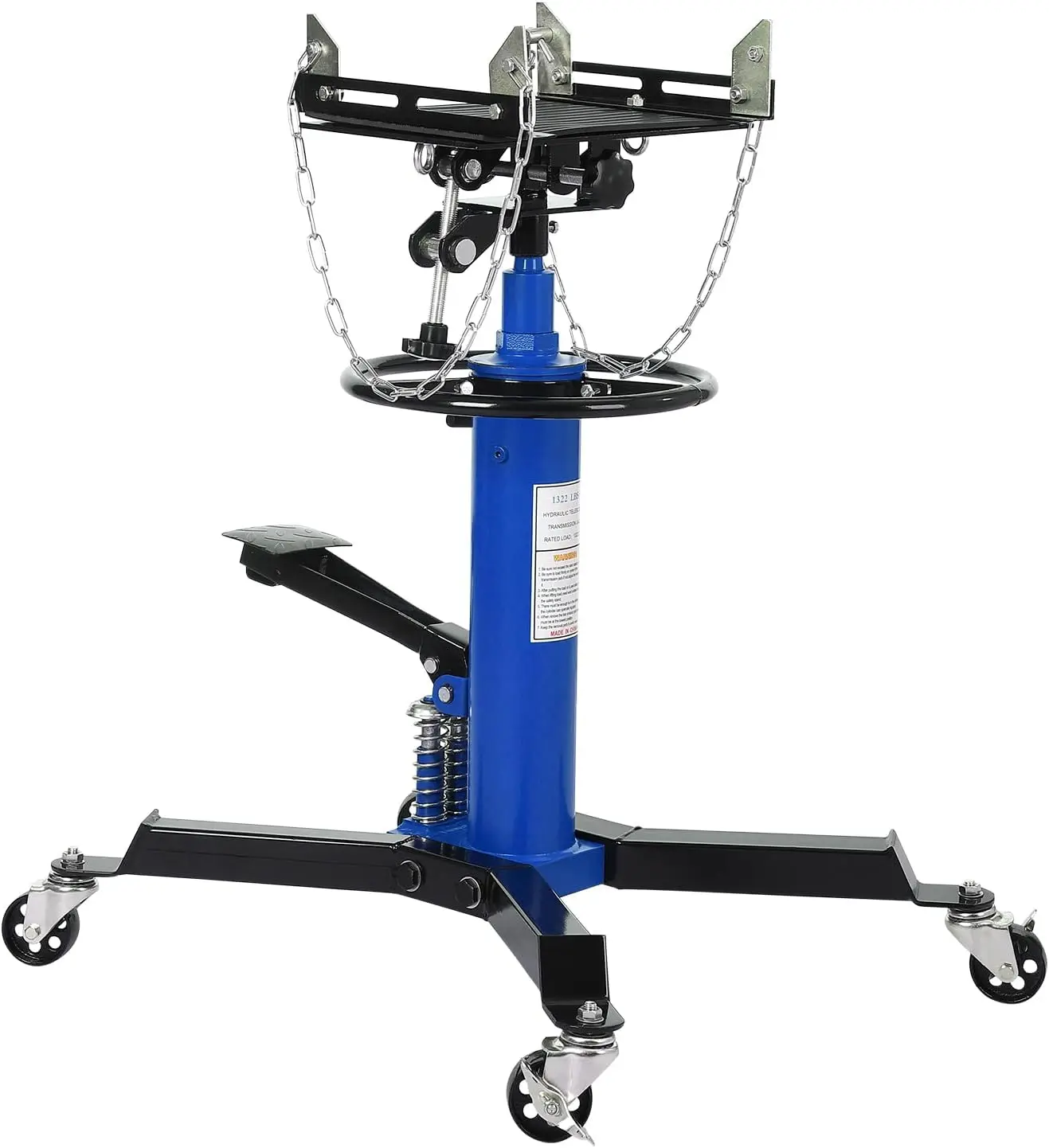 مقبس نقل عالي التحمل بتصميم سهل المناورة - سعة 1322 رطلاً، هيدروليكي لمرحلتين، تشغيل دواسة القدم، 360 درجة °   دوار