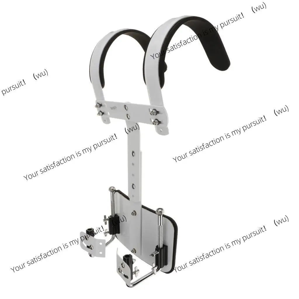 Adjustable Marching Snare Drum Carrier Aluminum Alloy Snare Drum Carrier Easy Assembly Holder Shoulder Strap Musical Instruments