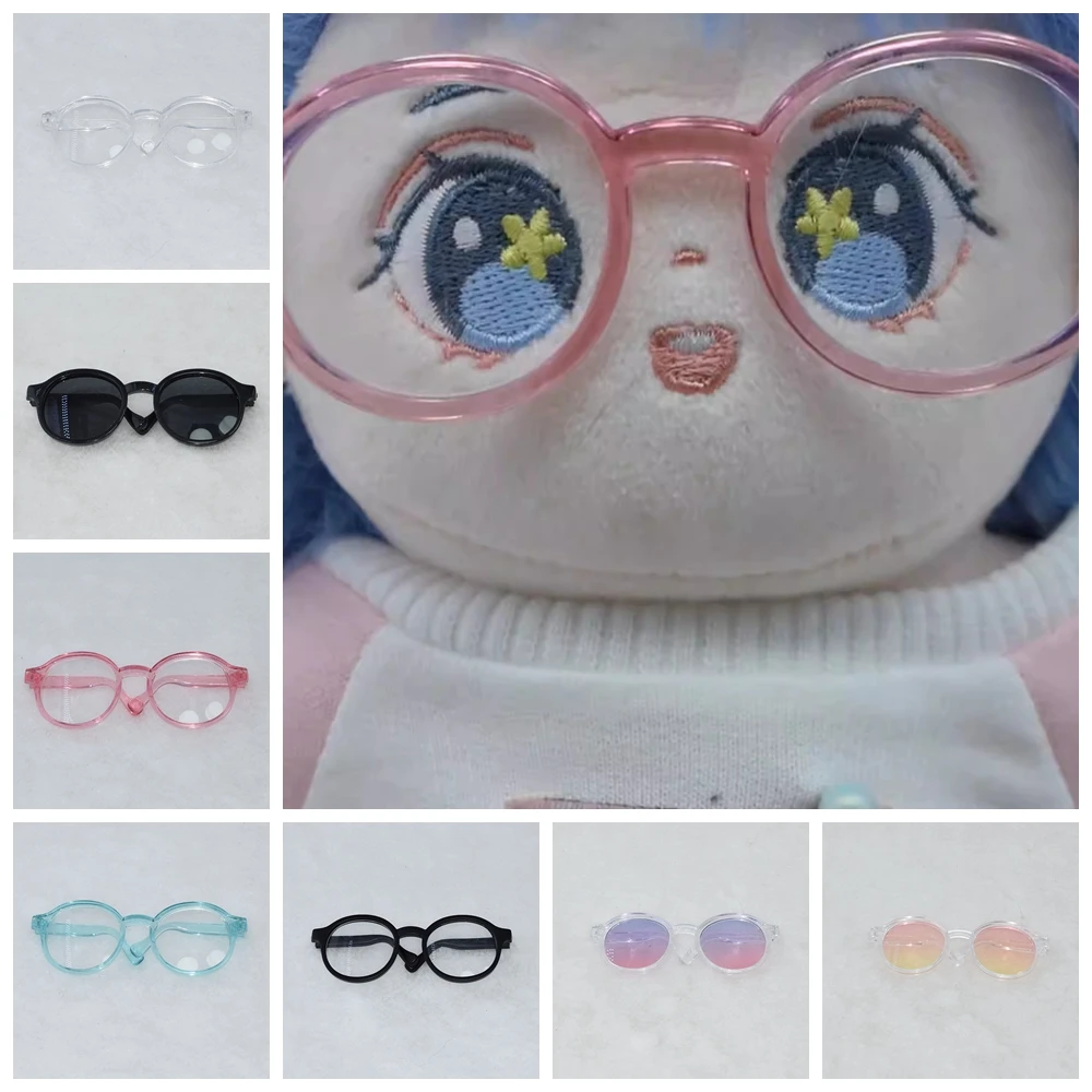 

9cm/6.5cm Round Colored Glasses BJD Doll Sunglasses (Suitable For Blydoll, ICY Doll，EXO, Salon) Clear Eyesglass Toys