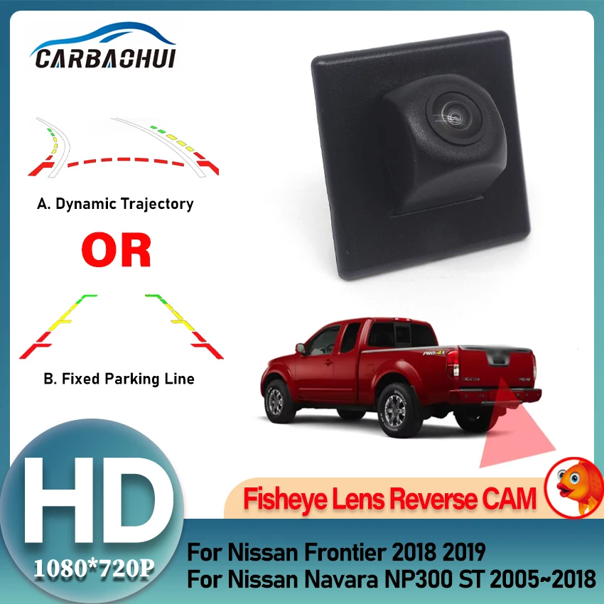 Cámara de visión trasera CCD Full HD cámara de respaldo impermeable cámara de marcha atrás para Nissan Frontier 2018 2019 Navara NP300 ST 2005 ~ 2018