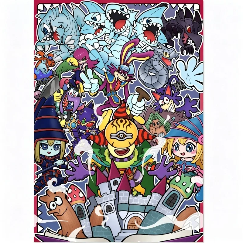Yu-Gi-Oh! Toon World Theme Q Version Diy Card Holder TCG Blue-Eyes Toon Dragon Toon Harpie Lady Game Card Protective Cover Gift