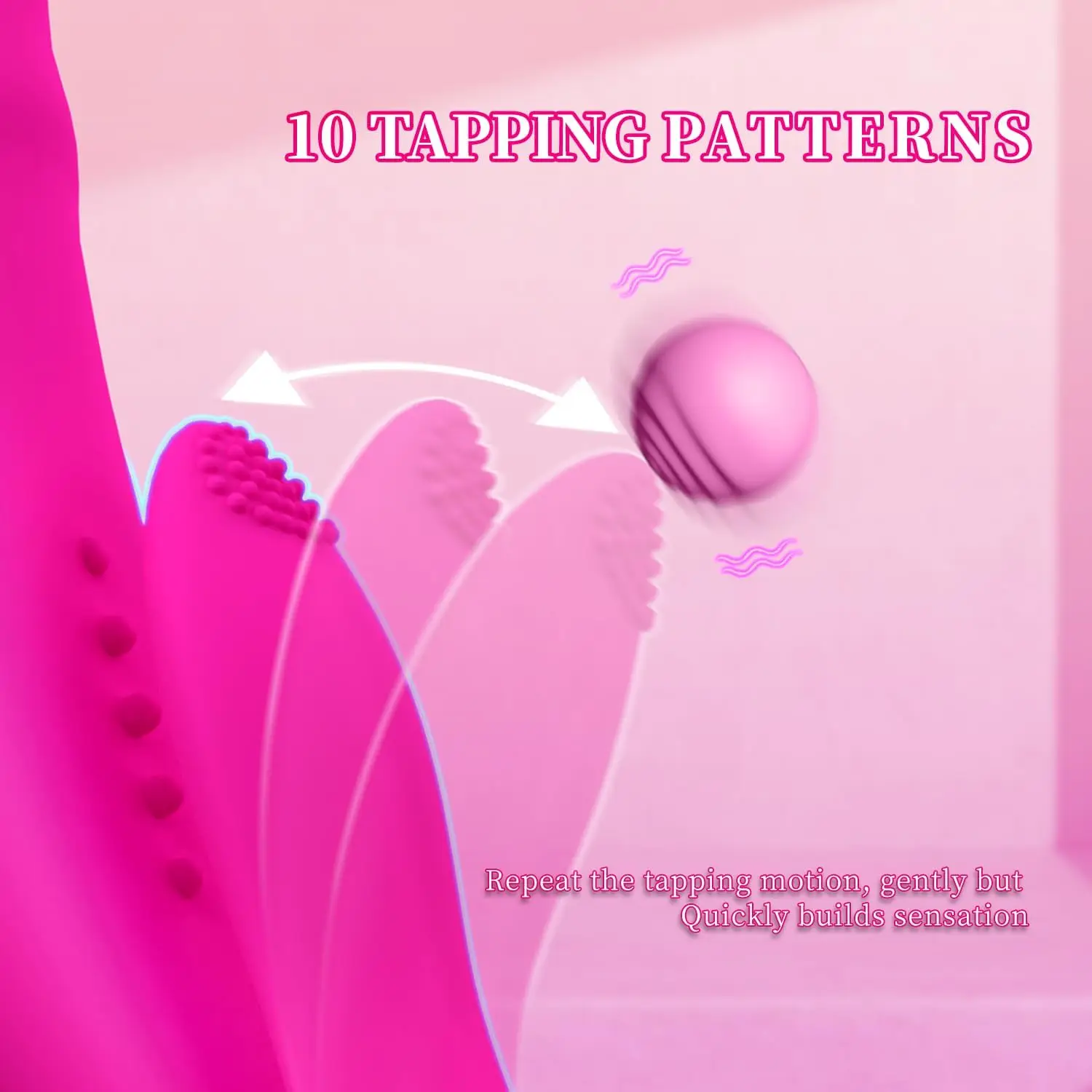 هزاز Thrusting دسار ألعاب جنسية للنساء ، G Spot أرنب أنثى ترفرف الهزاز مع 7 تهتز 10 ترفرف 3 Thrusting Mod #3