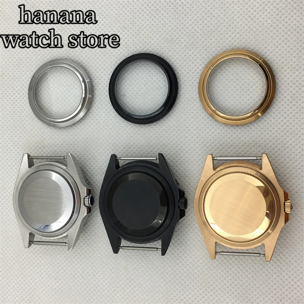 36mm 38mm Silver Black Rose gold stainless steel case Sapphire glass ceramic bezel for NH34 NH35 NH36 PT5000 ETA2824 movement