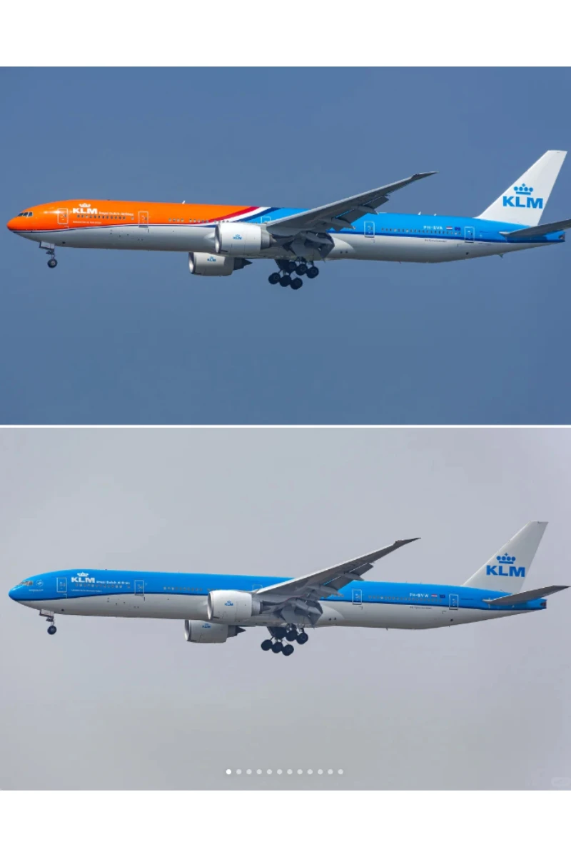 

1/157 Scale B777 Aircraft KLM Air Airlines Model W Light and Wheel Landing Gear Diecast Resin Plane Collection Display Toys