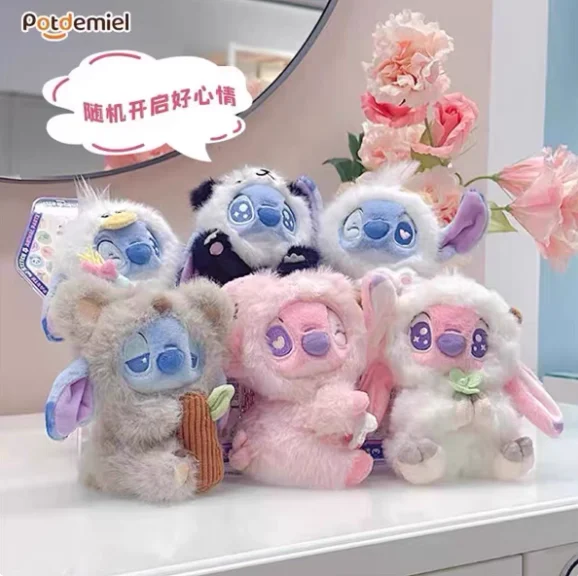 

Genuine Disney Stitch Animal Party Series Plush Blind Box Toys Kawaii Plush Dolls Backpack Pendants Decoration Halloween Gift