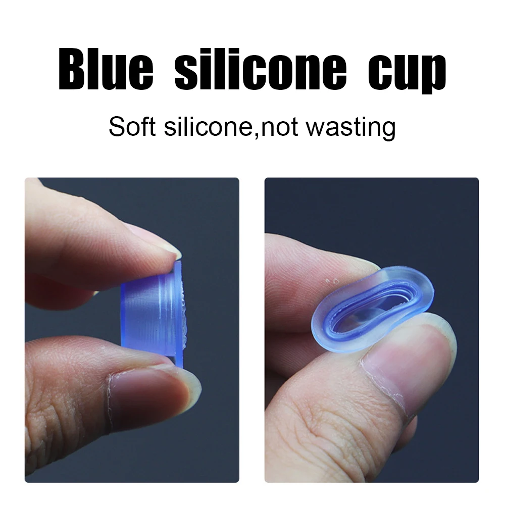 500/100PCS Disposable Tattoo Ink Cups Silicone Blue Tattoo Pigment Holder Container Small Large Size Ink Caps Tattoo Accessories