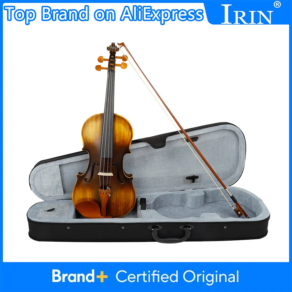

IRIN 4/4 Electric Smart Electroacoustic Violin with EQ Acoustic Silent Violin AV-E07 Maple Panel Violin for Performance
