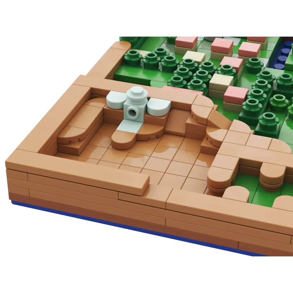 MOC Zeldaed Light World Overworld지도 빌딩 블록 모델 게임지도 벽돌 과거 조립 장난감에 대한 링크 어린이 생일 선물