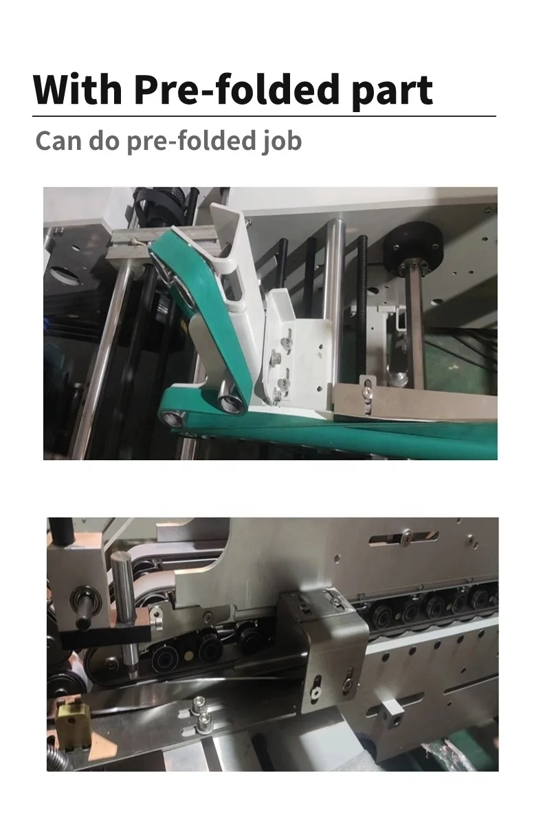 9-CQT800 Electric Cardboard/Corrugated Straight Line Box Automatic Folder Gluer Machine with Cold Glue System Wood Packaging