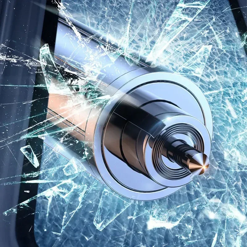 مطرقة كسر نافذة البقاء على قيد الحياة الصغيرة الجديدة في حالات الطوارئ، سكين قطع حزام الأمان، مطرقة أمان السيارة متعددة الوظائف