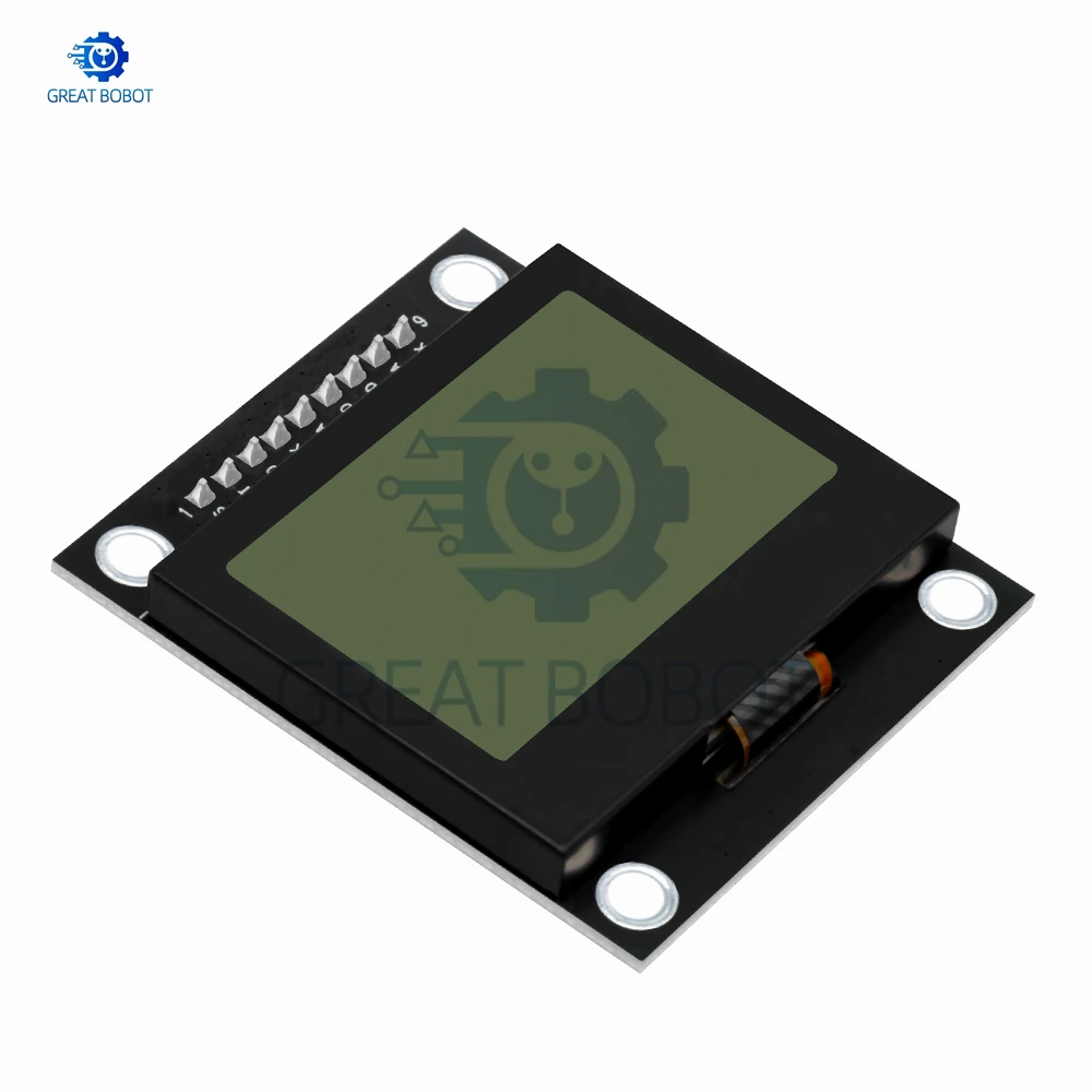LCD12864-03A 128×64 Dot Matrix LCD Module, SPI Interface with Iron Frame, Compatible for  Arduino
