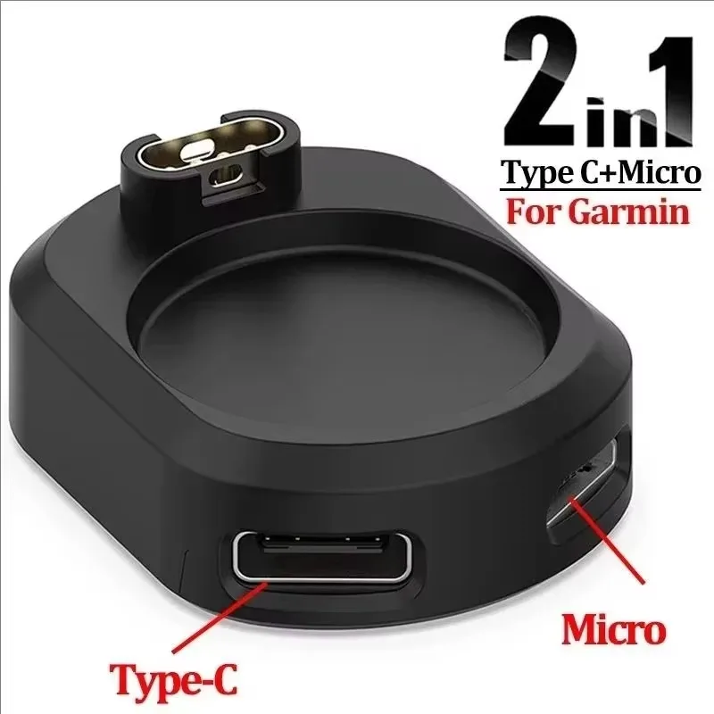 Kabel adaptor pengisi daya, untuk jam Garmin Fenix 8 7 S 6 5 7X 6X Forerunner 955 935 255 colokan pengisi daya untuk IOS Micro USB Tipe C