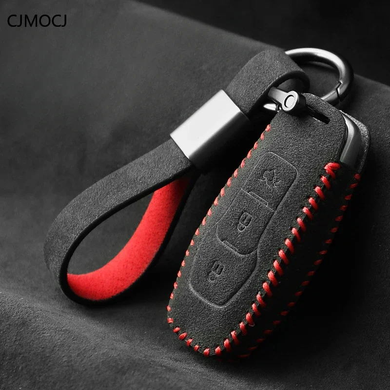 

Suede Car Key Case Cover Shell Fob for Ford Focus, Escort, Mondeo, Escape, Edge