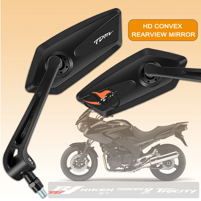 

For YAMAHA TDM850 TDM900 TDM 850 900 Square Motorcycle Mirror Adjustable Rearview Mirror Easy Installation