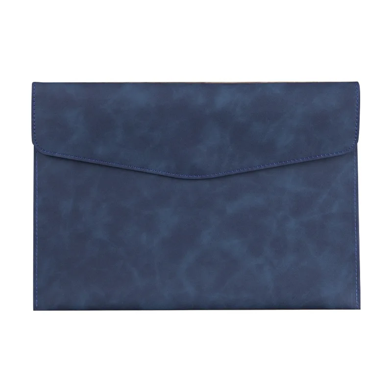 A5 Leather-covered Document Storage Bag Briefcase Simple and Retro Single-layer Thick and Waterproof Large-capacity Business Bag